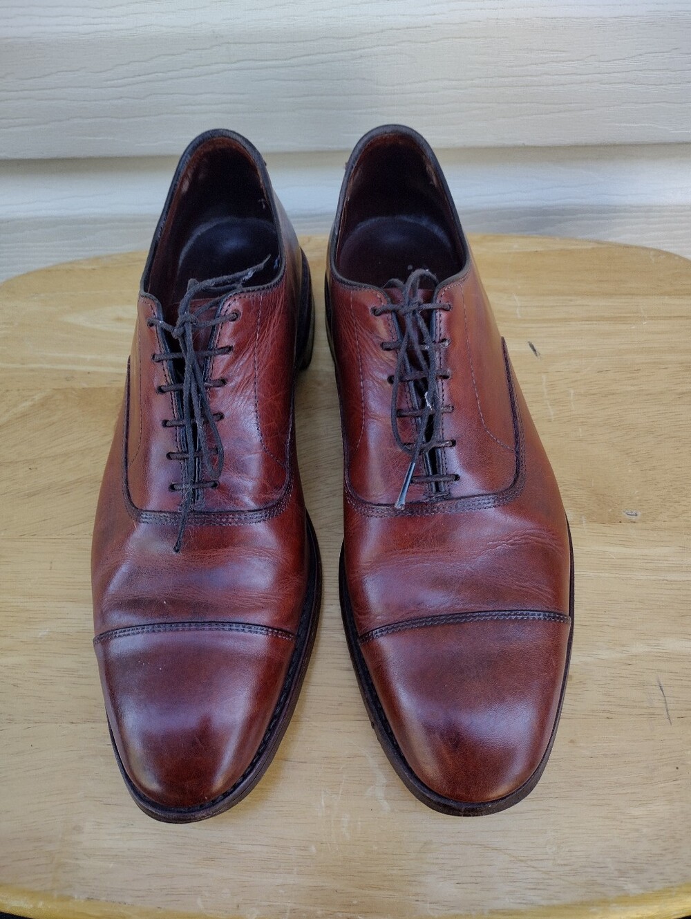 Allen Edmonds Park Avenue Cap Toe Leather Oxfords Brown US 10 D 5610